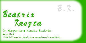 beatrix kaszta business card